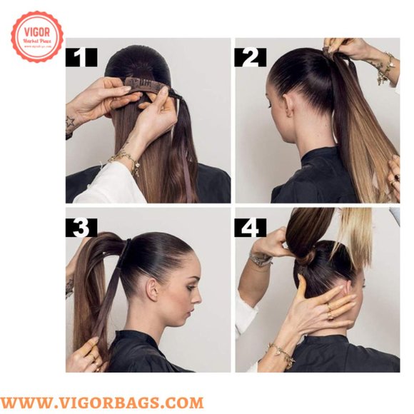 Long Straight Ponytail Hair Synthetic Extensions & Long Curly Wavy Hair 16 Clip main image 14